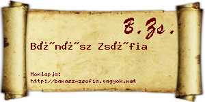 Bánász Zsófia névjegykártya